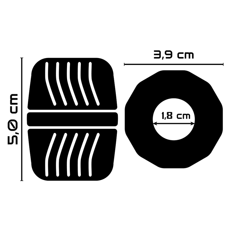 POWERING - SUPER FLEXIBLER UND WIDERSTANDSFÄHIGER PENISRING 5 CM PR11 SCHWARZ