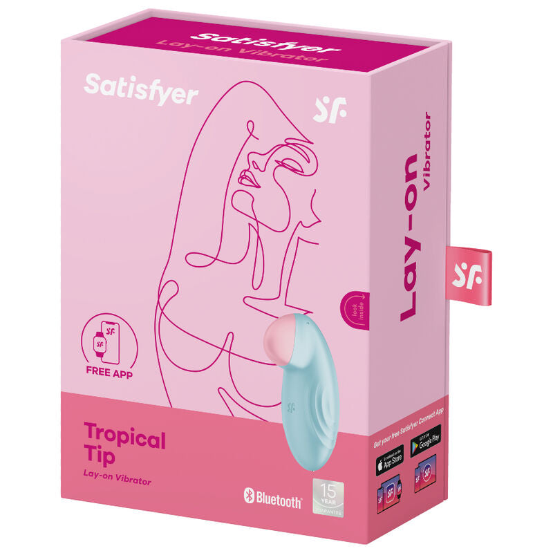 SATISFYER - TROPICAL TIP AUFLEGEVIBRATOR BLAU