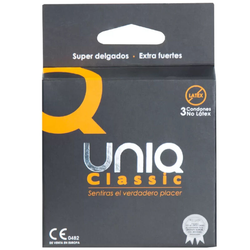 UNIQ - KLASSISCHE LATEXFREIE KONDOME 3 EINHEITEN