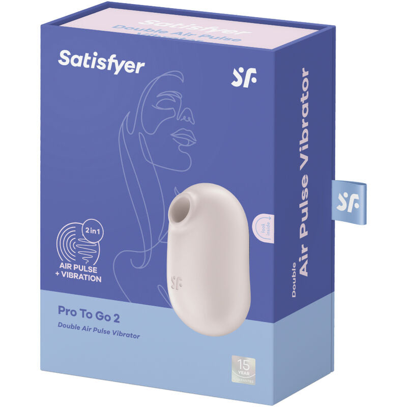 SATISFYER - PRO TO GO 2 DOPPELTER LUFTPULS-STIMULATOR &amp; VIBRATOR VIOLETT