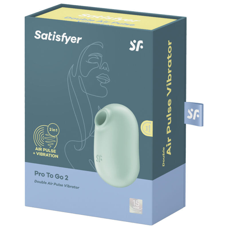 SATISFYER - PRO TO GO 2 DOPPELTER LUFTPULS-STIMULATOR &amp; VIBRATOR VIOLETT