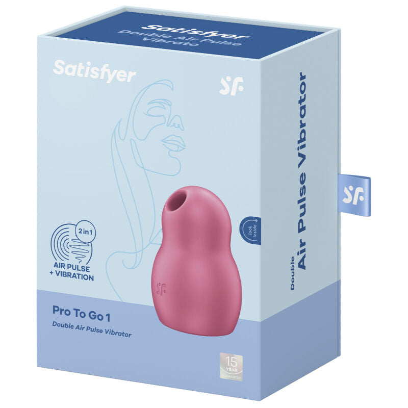 SATISFYER - PRO TO GO 1 DOPPIO STIMOLATORE E VIBRATORE AIR PULSE ROSSO