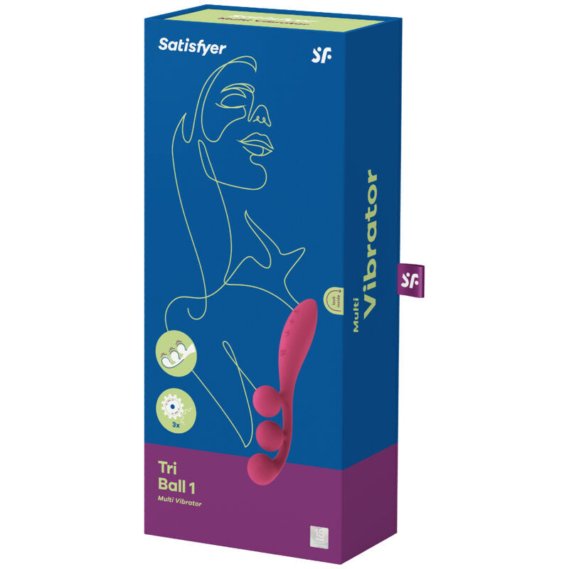 SATISFYER - TRI BALL 1 MULTI VIBRATORE ROSSO