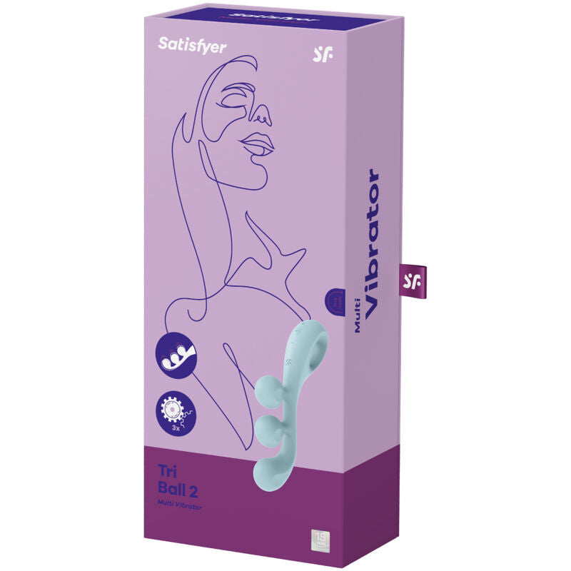 SATISFYER - TRI BALL 2 MULTI VIBRATOR BLUE