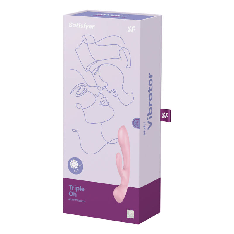 SATISFYER - TRIPLE OH IBRIDO VIBRAZIONE ROSA