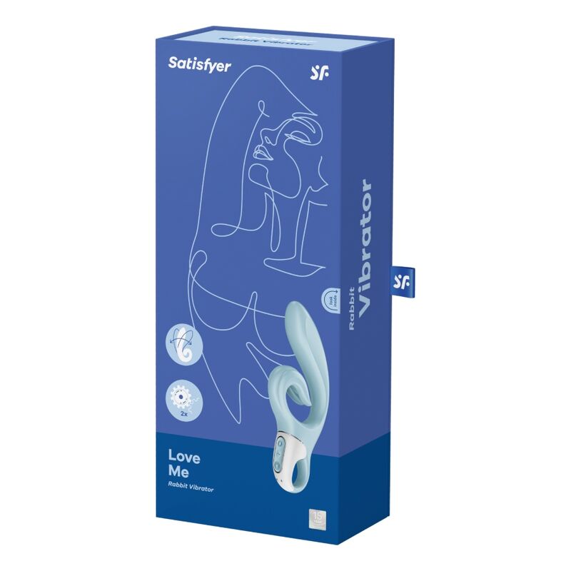 SATISFYER - LOVE ME RABBIT VIBRATION BLAU