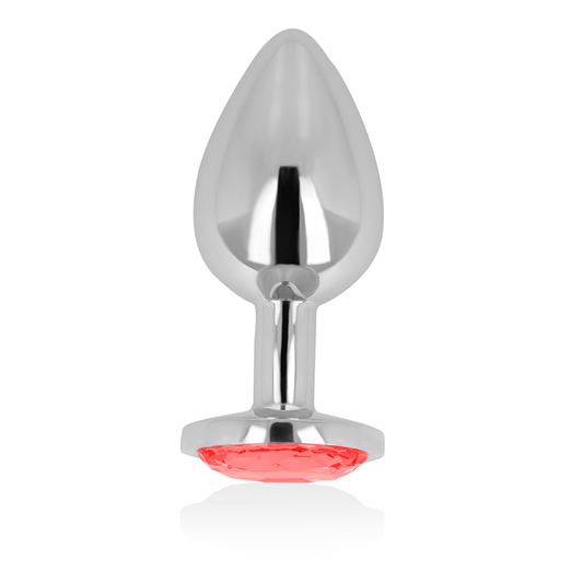 OHMAMA - PLUG ANALE CON CRISTALLO ROSSO 9 CM