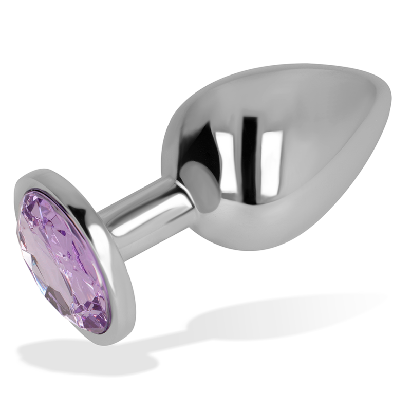 OHMAMA - ANAL PLUG WITH VIOLET CRYSTAL 7 CM