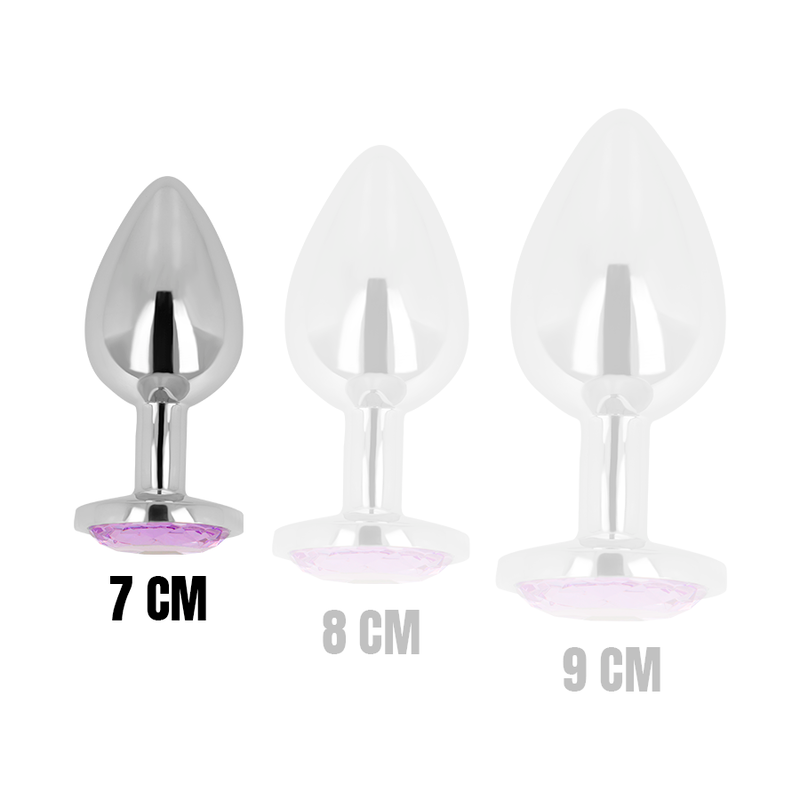 OHMAMA - ANALSTECKER MIT VIOLETTEM KRISTALL 7 CM