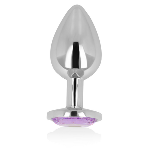 OHMAMA - ANAL PLUG MIT VIOLETTEM KRISTALL 8 CM