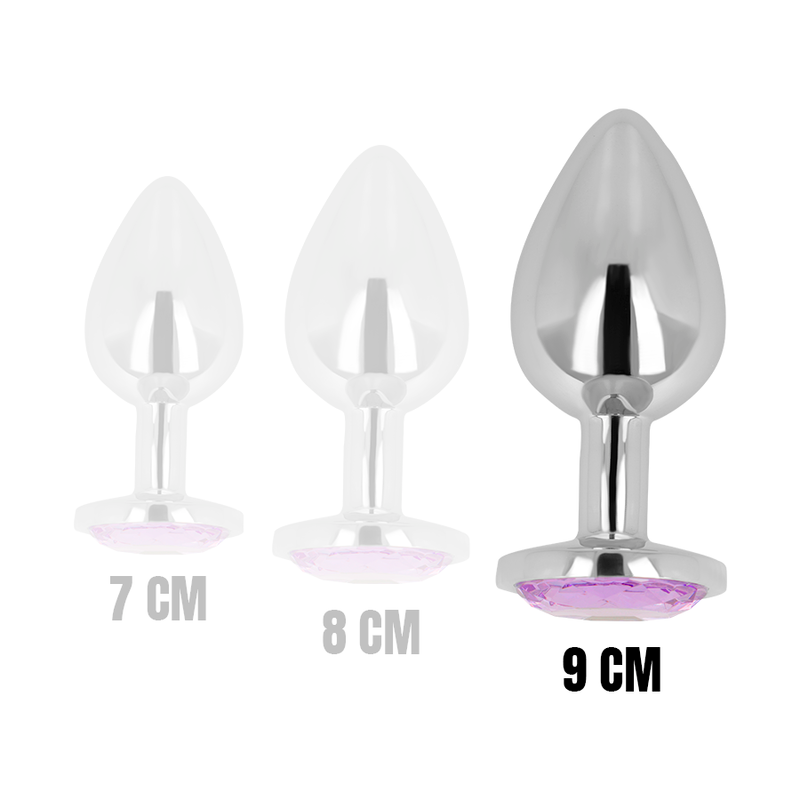 OHMAMA - ANAL PLUG WITH VIOLET CRYSTAL 9 CM