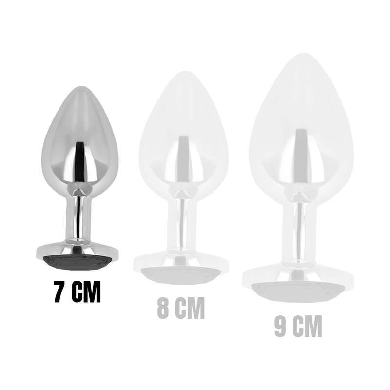 OHMAMA - ANALSTECKER MIT SCHWARZEM KRISTALL 7 CM