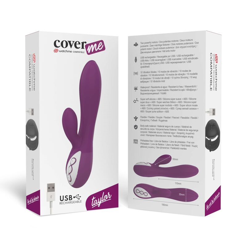 COVERME - VIBRATORE TAYLOR COMPATIBILE CON TECNOLOGIA WIRELESS WATCHME