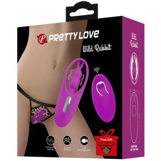 PRETTY LOVE - STIMOLATORE WILD RABBIT PER MUTANDINE CON TELECOMANDO LILLA