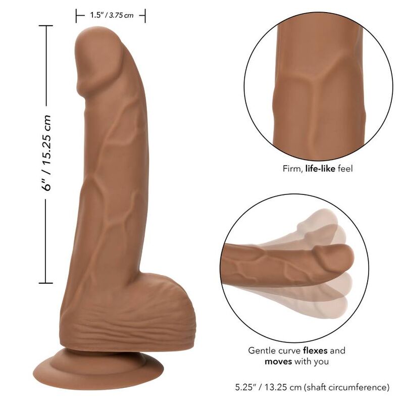 CALEXOTICS - BORCHIE SILICONE 15,24 CM MARRONE