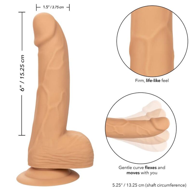 CALEXOTICS - BORCHIE SILICONE 15,24 CM PELLE