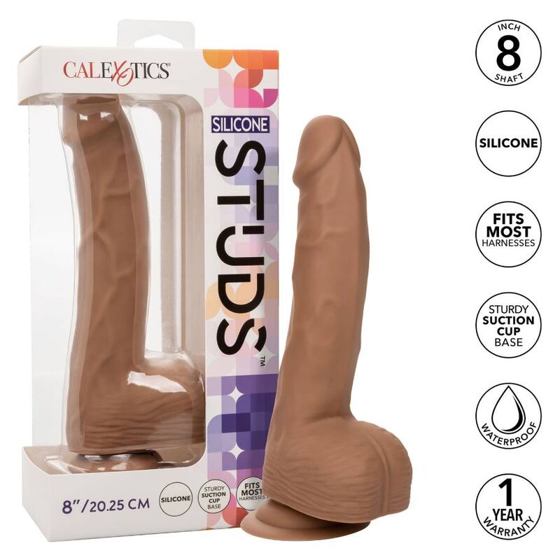 CALEXOTICS - BORCHIE SILICONE 20,32 CM MARRONE