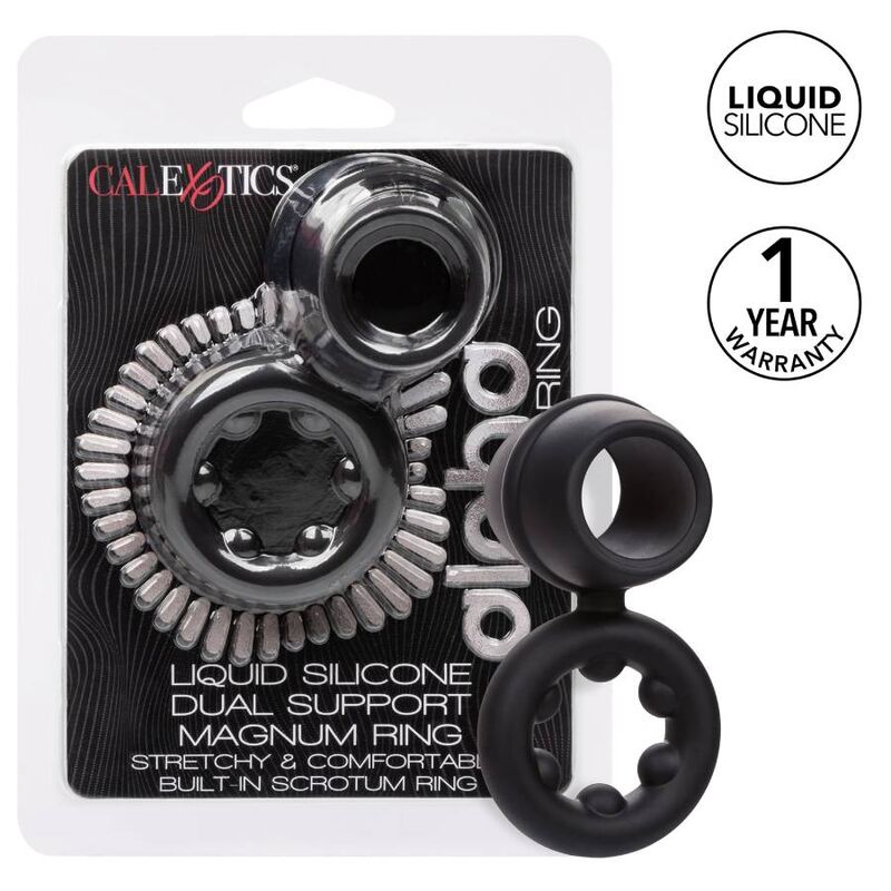 CALEXOTICS - ALPHA DUAL MAGNUM RING BLACK