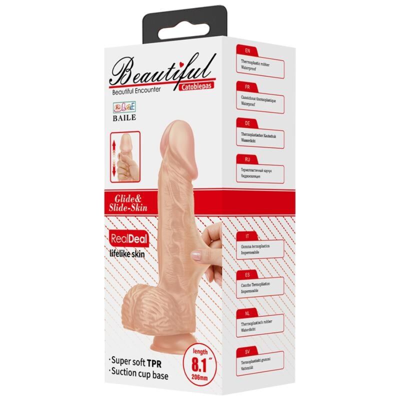 BAILE - BELLISSIMO INCONTRO CATOBLEPAS DILDO REALISTICO FLESSIBILE 20,6 CM NATURALE