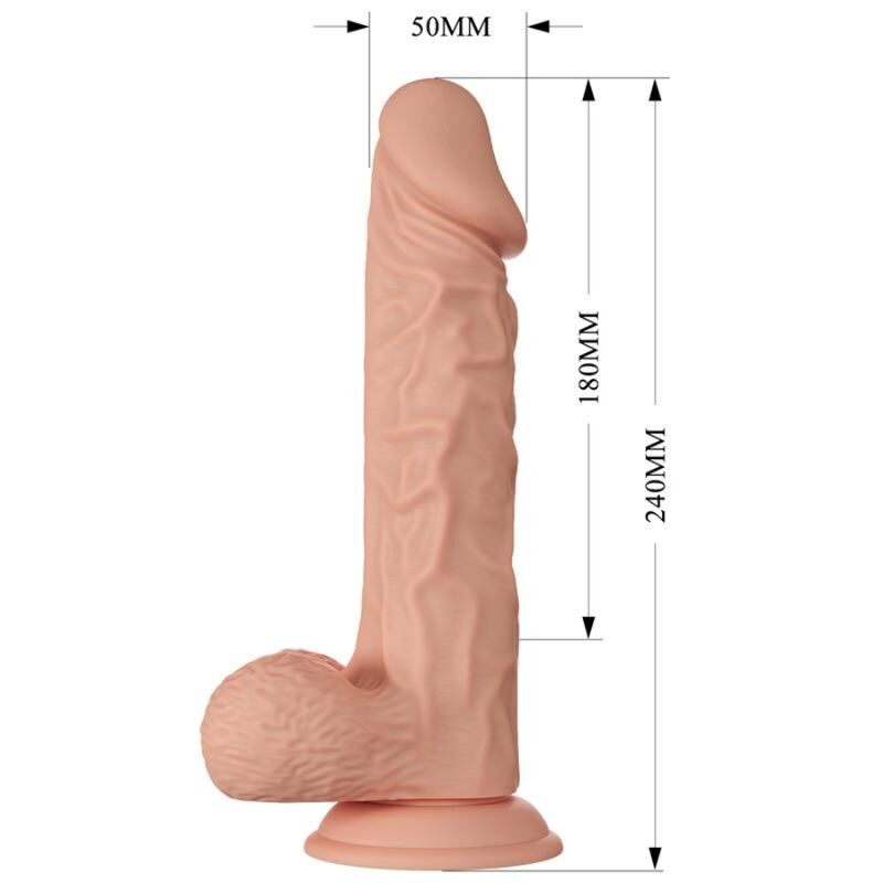 BAILE - BELLISSIMO INCONTRO BURAQ DILDO REALISTICO FLESSIBILE 24 CM NATURALE