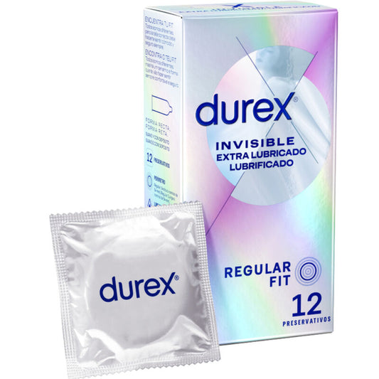 DUREX - INVISIBLE EXTRA LUBRIFICATO 12 UNITÀ