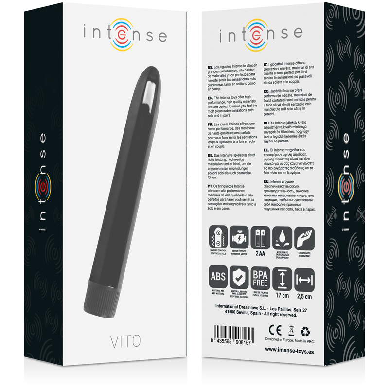 INTENSE - VIBRATORE VITO NERO