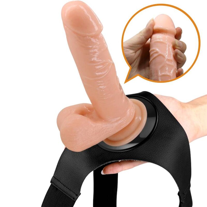 PRETTY LOVE - HARNESS SLIP UNIVERSAL HARNESS MIT DILDO TOM 20 CM NATUR