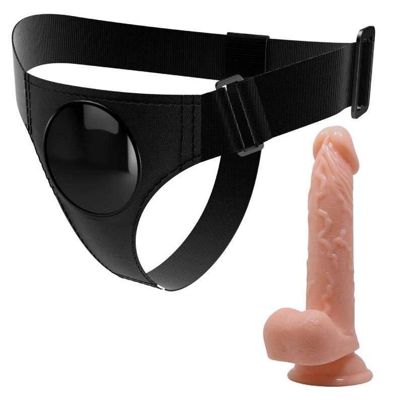 PRETTY LOVE - HARNESS SLIP UNIVERSAL HARNESS MIT DILDO KEVIN 19 CM NATUR