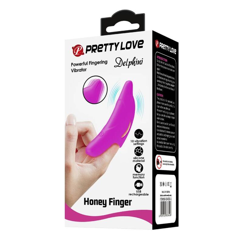 PRETTY LOVE - DELPHINI KRAFTVOLLER LILA FINGERSTIMULATOR