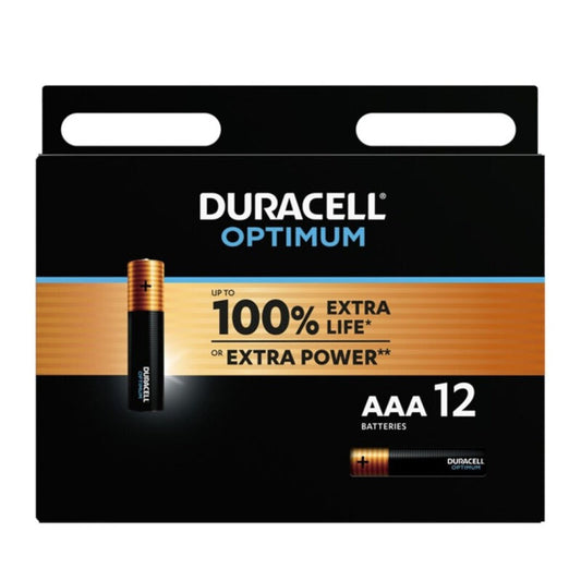 DURACELL - BATTERIA ALCALINICA OPTIMUM 200 AAA LR03 12 UNITÀ