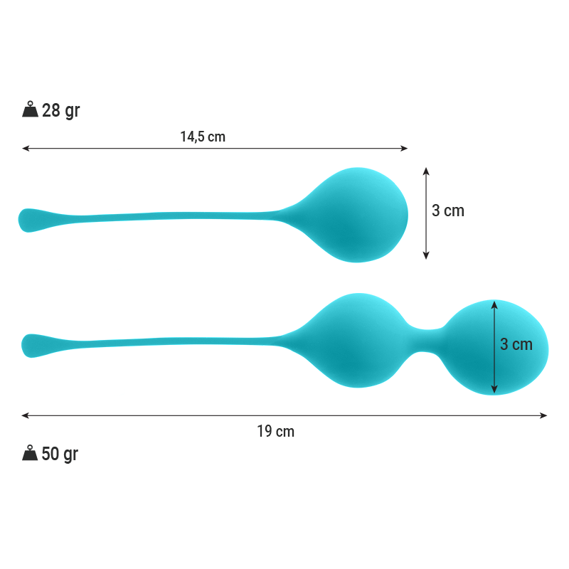 INTENSE - KEGEL-KUGEL-SET KENDALL BLUE