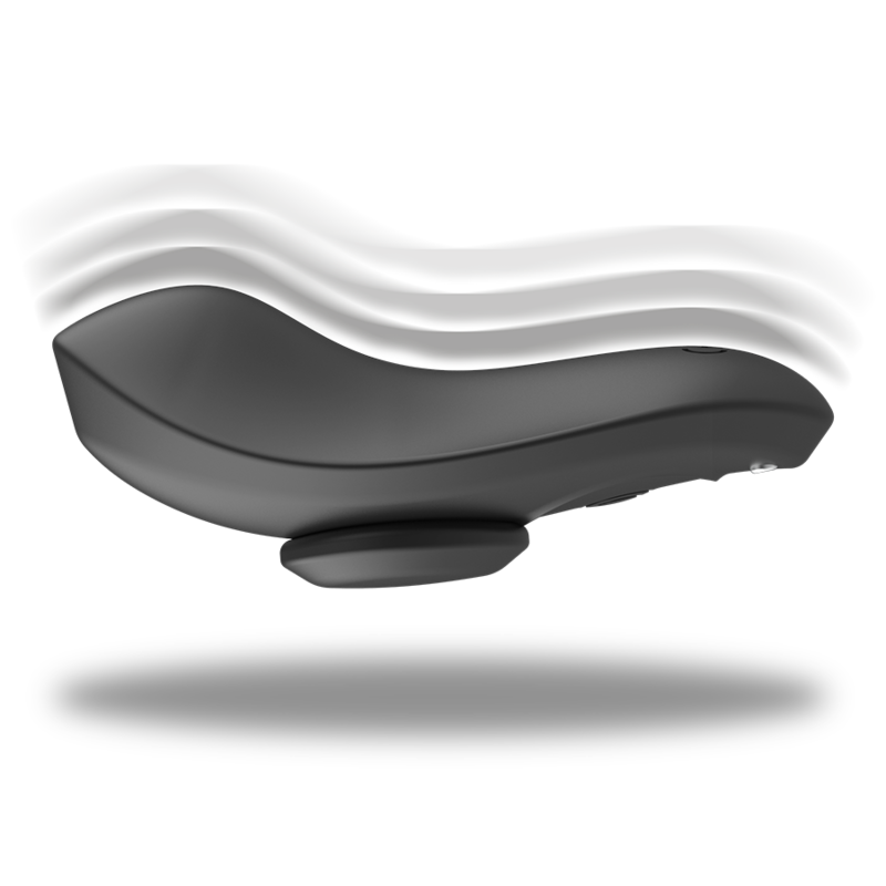 BLACK&SILVER - PRESTON RECHARGEABLE SILICONE VIBRATOR PANTIE BLACK