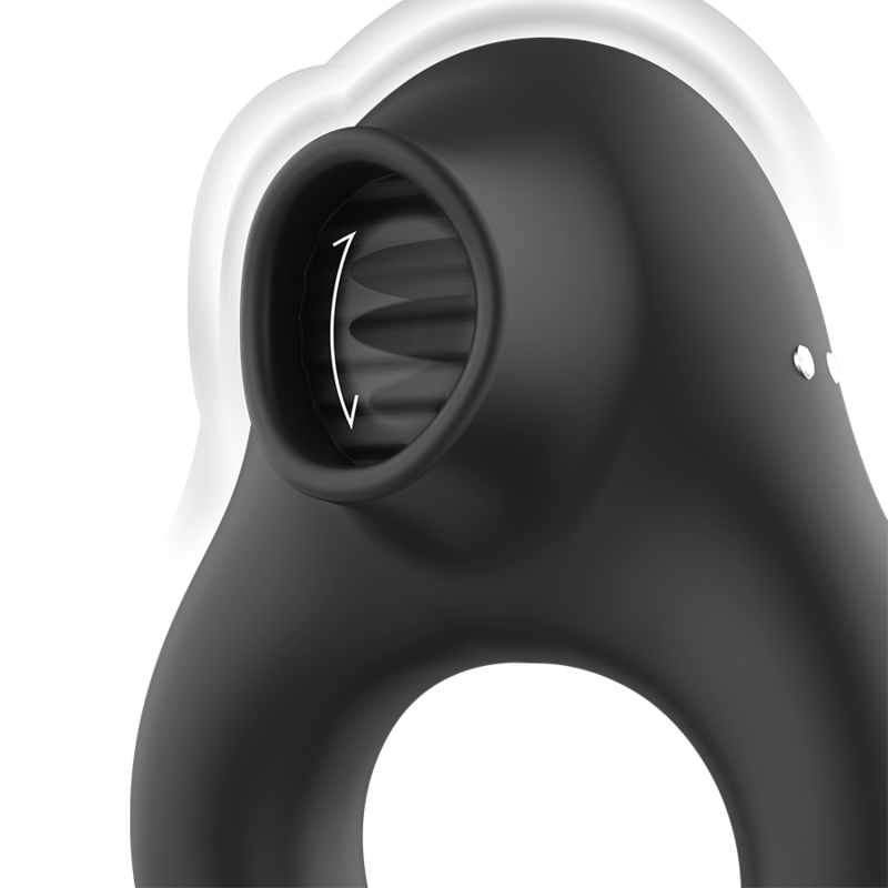 BLACK&SILVER - SILICONE VIBRATOR RING 3 MOTORS RECHARGEABLE BLACK