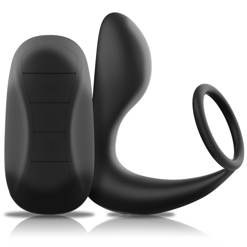 BLACK&amp;SILVER - FERNBEDIENBARER ANALMASSAGER, WIEDERAUFLADBAR, SILIKON, SCHWARZ