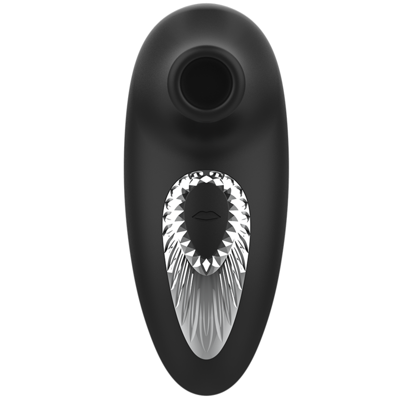 BLACK&SILVER - DRAKE DELUXE SUCKING VIBE RECHARGEABLE SILICONE BLACK