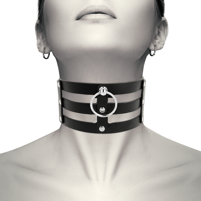 COQUETTE CHIC DESIRE - HALSBAND AUS VEGANEM LEDER IM FETISCHSTIL