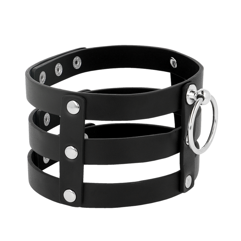 COQUETTE CHIC DESIRE - HALSBAND AUS VEGANEM LEDER IM FETISCHSTIL