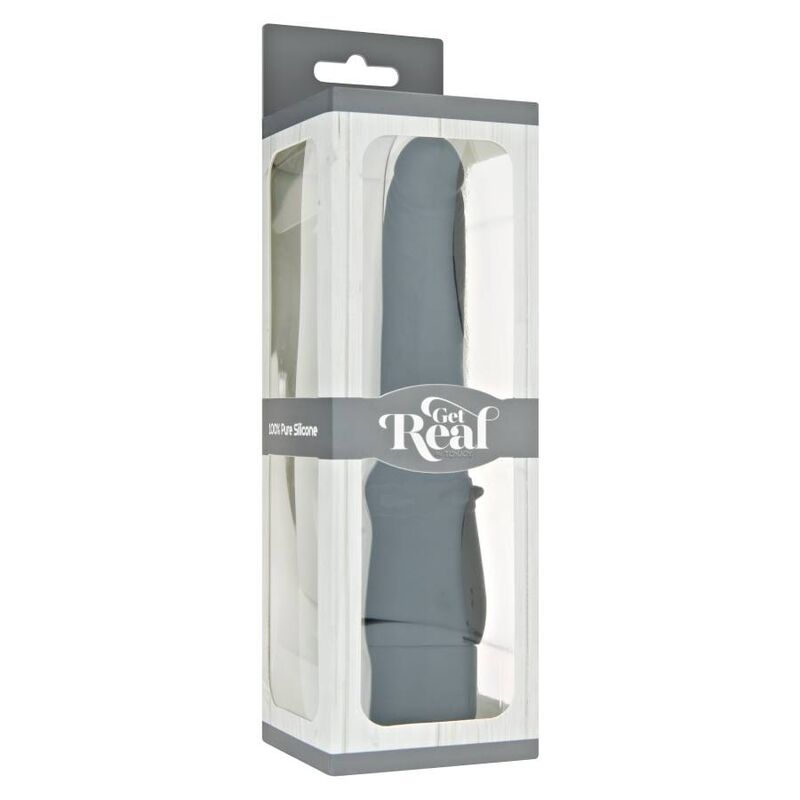 GET REAL - KLASSISCHER GLATTER VIBRATOR SCHWARZ