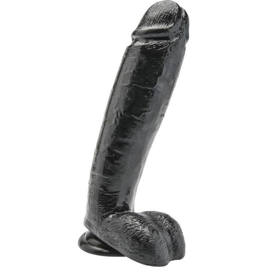 GET REAL - DILDO 25,5 CM MIT KUGELN SCHWARZ