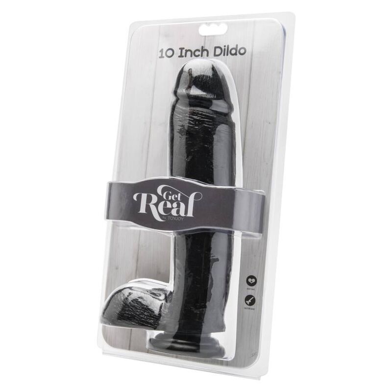 GET REAL - DILDO 25,5 CM CON PALLE NERO