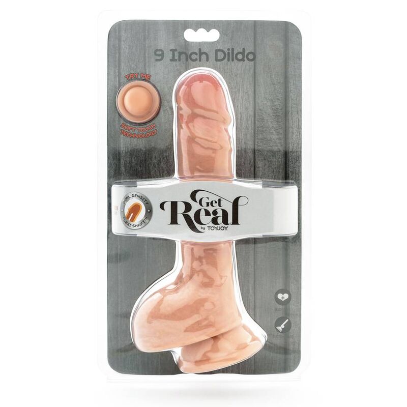 DIVENTA REALE - DILDO A DOPPIA DENSITÀ 25,5 CM PALLE PELLE