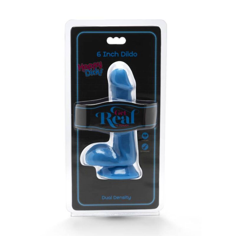 GET REAL - HAPPY DICKS DILDO 12 CM KUGELN BLAU