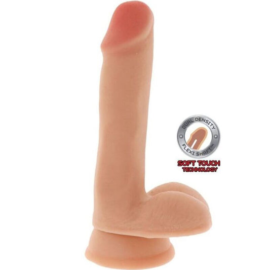 DIVENTA REALISTICO - DILDO A DOPPIA DENSITÀ 17 CM PALLE PELLE