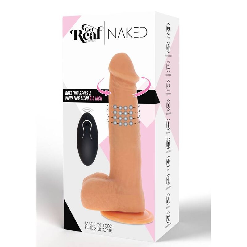 DIVENTA REALISTICO - PERLINE ROTANTI PELLE DILDO VIBRANTE