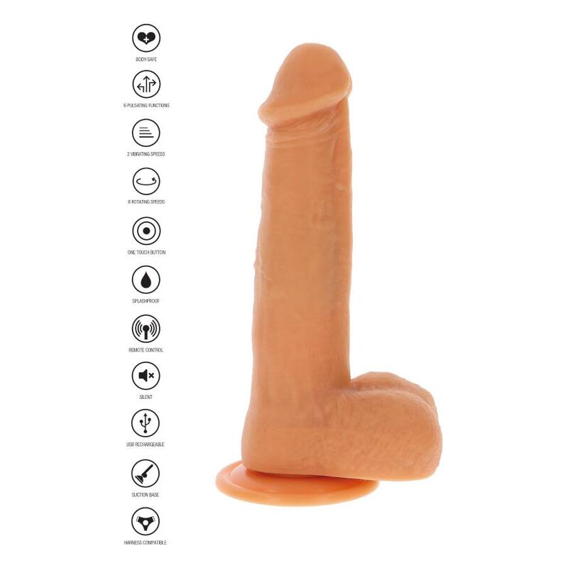 DIVENTA REALISTICO - PERLINE ROTANTI PELLE DILDO VIBRANTE