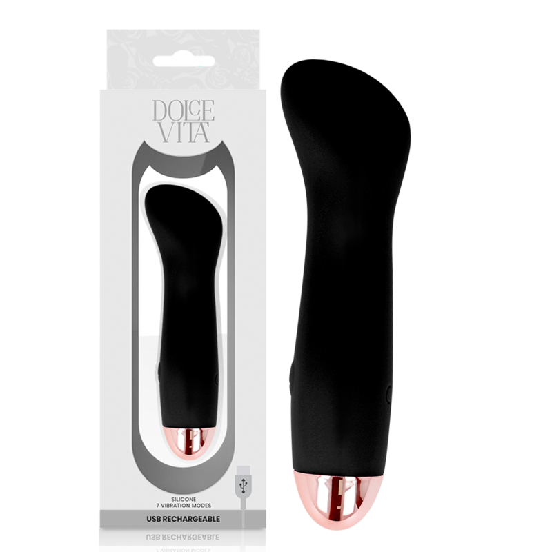 DOLCE VITA - WIEDERAUFLADBARER VIBRATOR ONE BLACK 7 SPEED