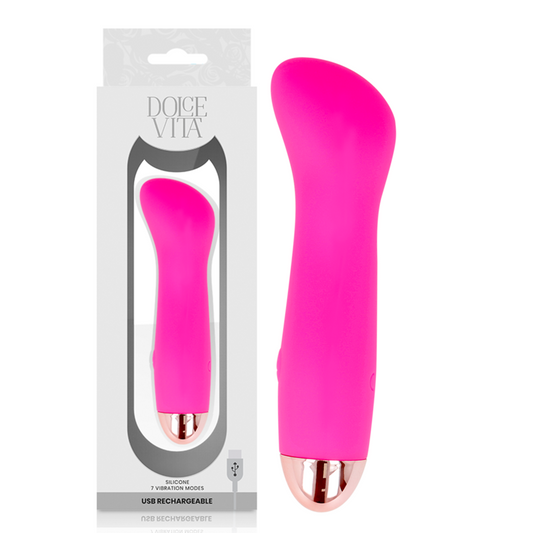 DOLCE VITA - RECHARGEABLE VIBRATOR ONE PINK 7 SPEED