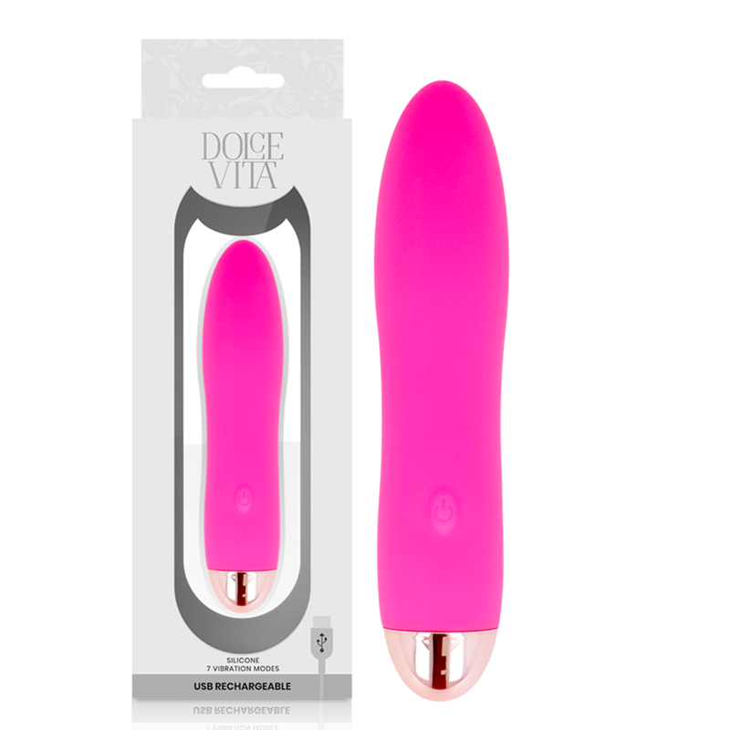 DOLCE VITA - VIBRATORE RICARICABILE FOUR ROSA 7 VELOCITÀ