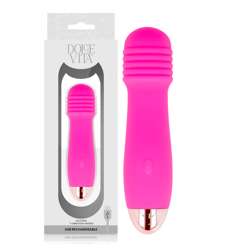 DOLCE VITA - WIEDERAUFLADBARER VIBRATOR DREI ROSA 7 GESCHWINDIGKEITEN