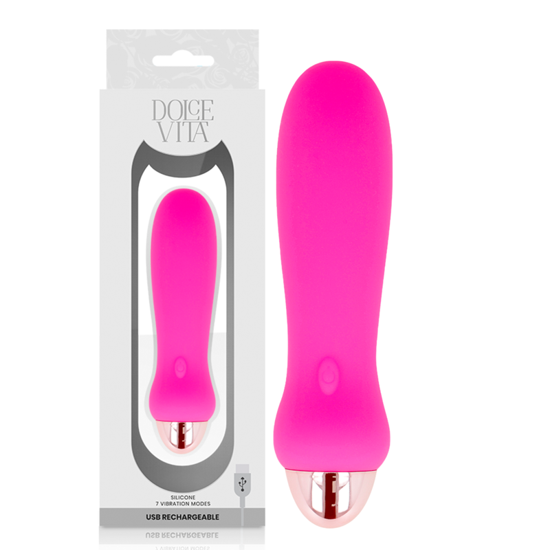 DOLCE VITA - WIEDERAUFLADBARER VIBRATOR FÜNF ROSA 7 GESCHWINDIGKEITEN